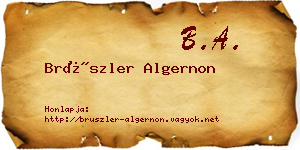 Brüszler Algernon névjegykártya